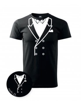 Poháry.com® Tričko jako oblek 024 černé