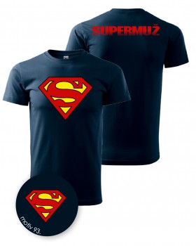 Poháry.com® Tričko Superman 093 nám. modrá XS pánské