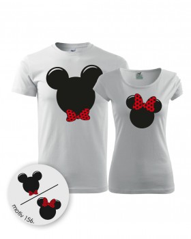 Poháry.com® Trička pro páry Mickey Mouse 156 bílé