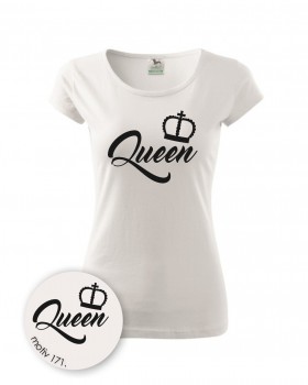 Poháry.com® Tričko dámské Queen 171 bílé L dámské
