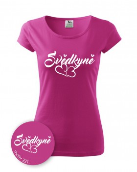 Poháry.com® Svatební tričko pro svědkyni 521 růžové XS dámské