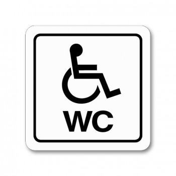 Poháry.com® Piktogram WC invalidé samolepka