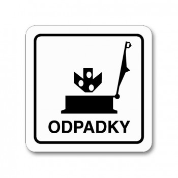 Poháry.com® Piktogram odpadky samolepka