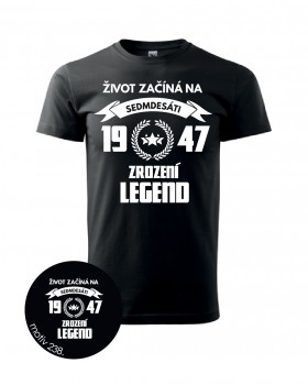 Poháry.com® Tričko zrození legend 238 černé XL dámské