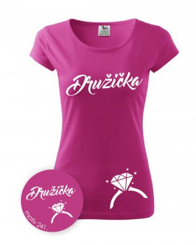 Poháry.com® Svatební tričko pro družičku 241 růžové M dámské