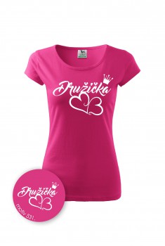 Poháry.com® Svatební tričko pro družičku 531 růžové L dámské