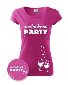 Poháry.com® Svatební tričko rozlučková párty 245 růžové L dámské