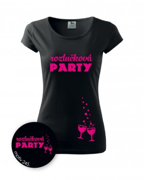 Poháry.com® Svatební tričko rozlučková párty 245 černé L dámské