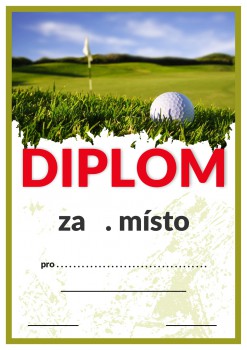 Poháry.com® Diplom golf D80