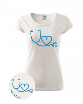 Poháry.com® Tričko pro zdravotní sestřičku D14 bílé
