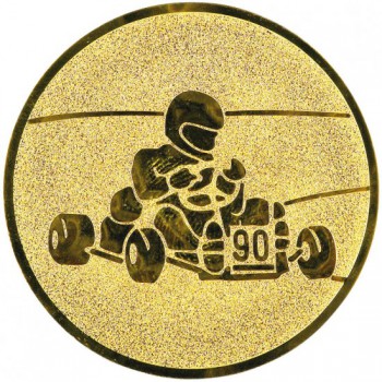 Poháry.com® Emblém motokáry zlato 50 mm