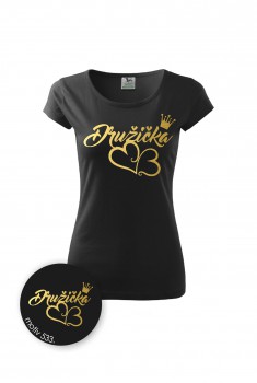 Poháry.com® Svatební tričko pro družičku 533 černé M dámské