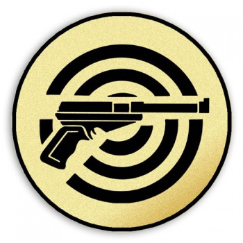 Poháry.com® Emblém tištěný Střelba pistole 90 mm
