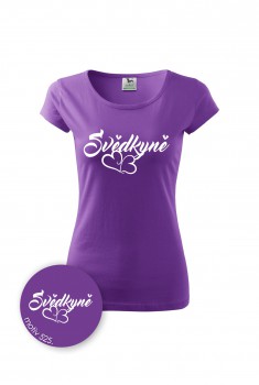 Poháry.com® Svatební tričko pro svědkyni 525 fialové XS dámské