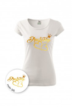 Poháry.com® Svatební tričko pro družičku 541 bílé XL dámské